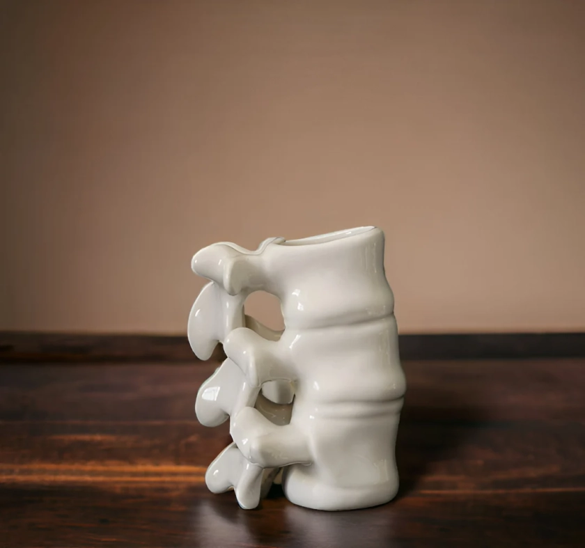 Ceramic Spine Vase, Ceramic Spine Mug Cup, Creative Gift Home Decor, Creepy gift, Gift for med student