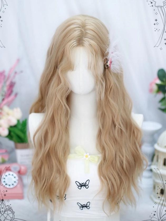 [$33.29]Blonde Wavy Long Synthetic Wig