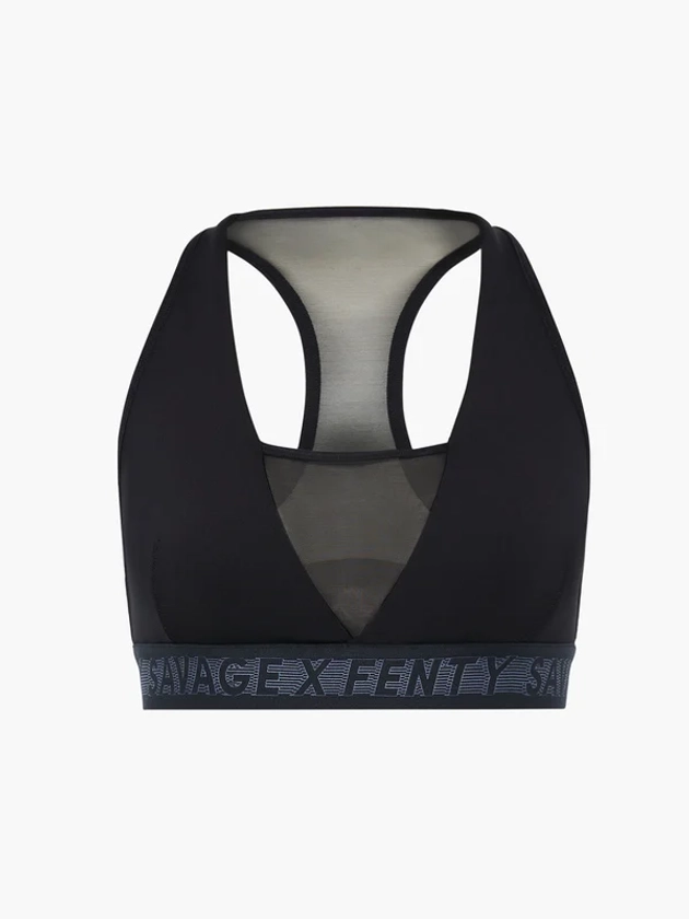 Main Player Medium-Impact Sports Bra in Black | SAVAGE X FENTY France