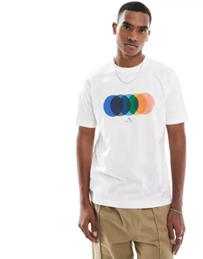 Paul Smith - T-shirt bianca con stampa di cerchi | ASOS