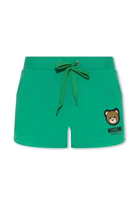 Moschino Teddy Bear Patch Drawstring Shorts