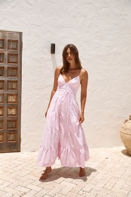 Picnic Season Maxi Dress Pink