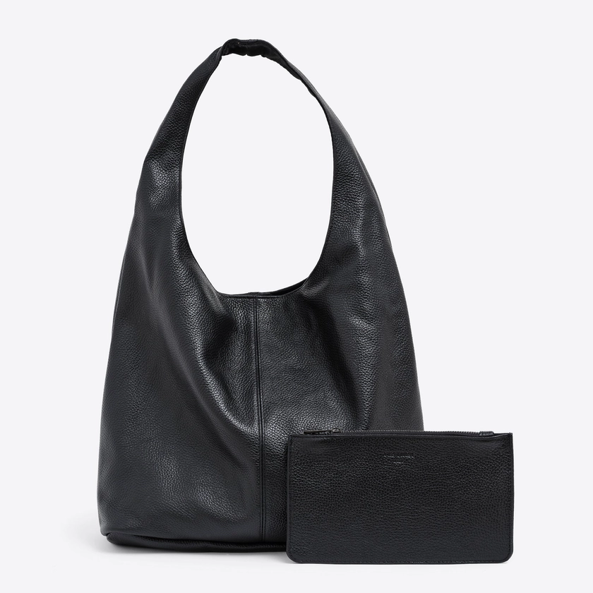 Scarlett Black Leather Hobo by VESTIRSI