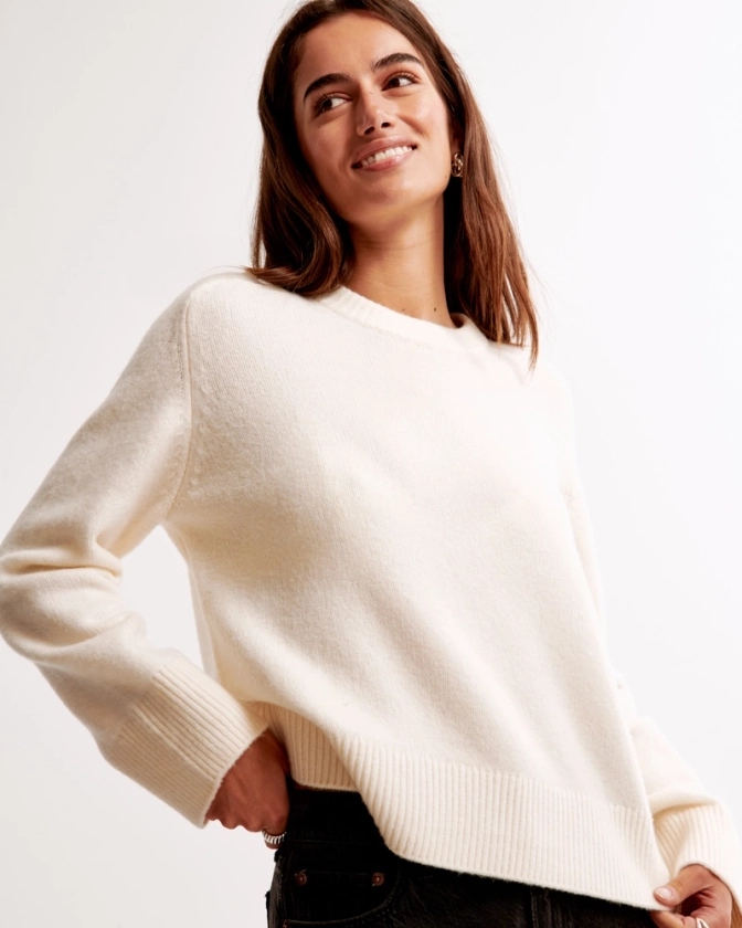 Women's The A&F Madeline Crew Sweater | Women's New Arrivals | Abercrombie.com