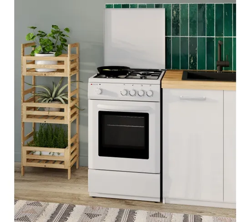 Cuisinière gaz AYA ACGS50B/1 4 foyers Blanc - Cuisinière BUT