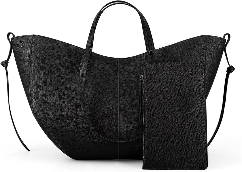 Demiawaking Sac à Bandoulière pour Femme, Sac à main fourre-tout en cuir, Sac à Bandoulière en Forme de Croissant, Sac Fourre tout Femme