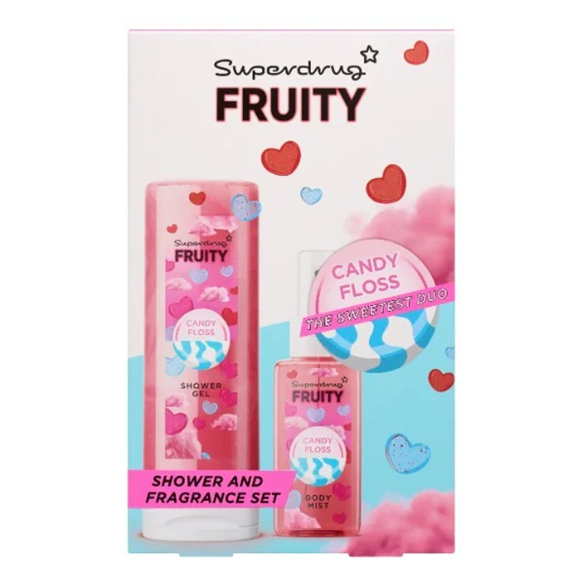 Fruity Candyfloss Shower Gel & Body Mist Gift Set | Toiletries | Superdrug