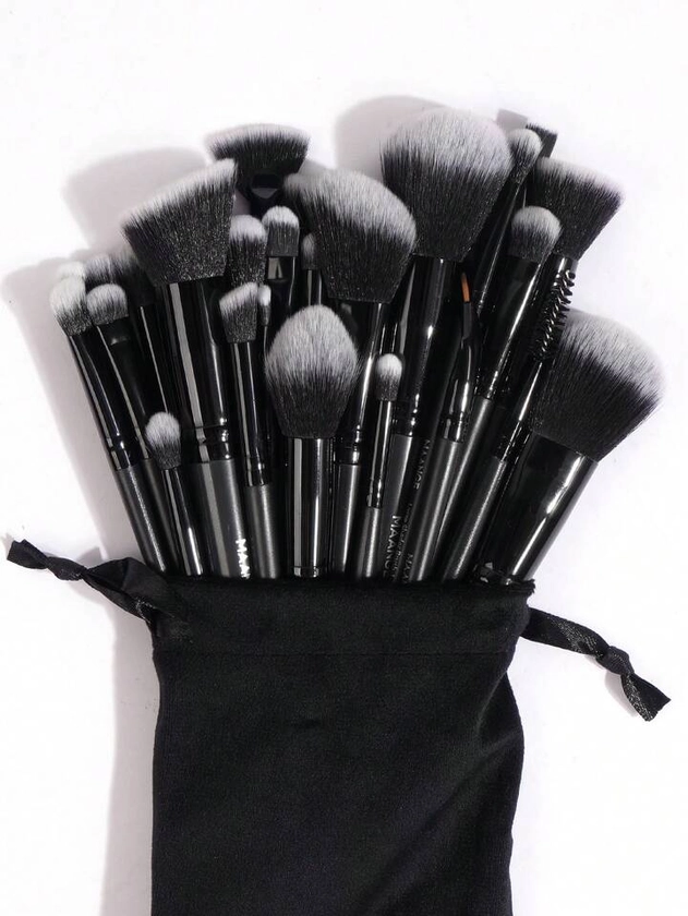 MAANGE 30pcs Professional Makeup Brush Set With Velvet Bag, Makeup Tools With Soft Brush Hair For Easy Carrying,Foundation Brush,Eye Shadow Brush,Blending Brush,Eyebrow Brush,Brush Set For Travel | SHEIN USA