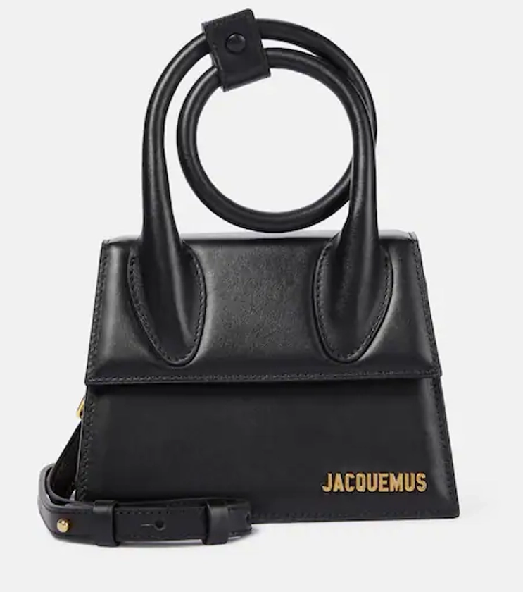 Le Chiquito Noeud leather tote bag in black - Jacquemus | Mytheresa