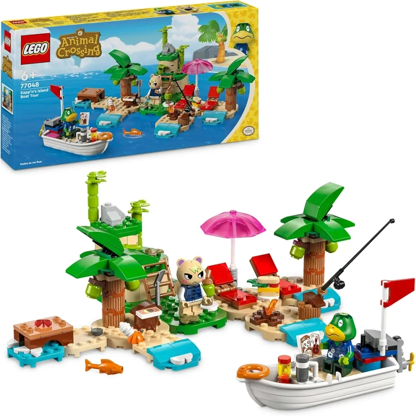 LEGO Animal Crossing Excursion Maritime d'Amiral - Loisir Créatif pour Enfant - 2 Minifigurines du Jeu Vidéo Dont Mathéo - Cadeau d’Anniversaire pour Filles et Garçons Dès 6 Ans 77048