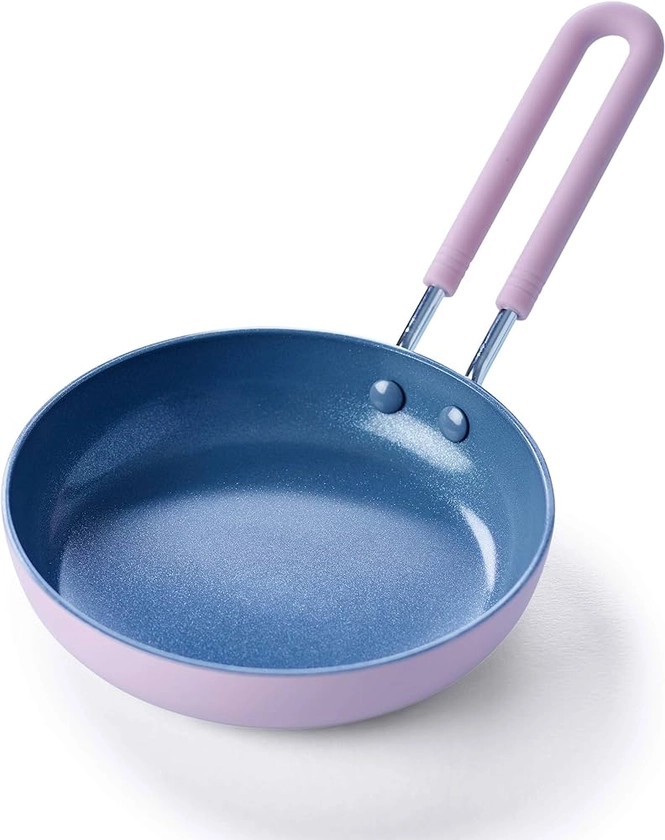 GreenPan Mini Healthy Ceramic Nonstick, 5" Round Egg Pan, PFAS-Free, Dishwasher Safe, Stay Cool Handle, Lavender