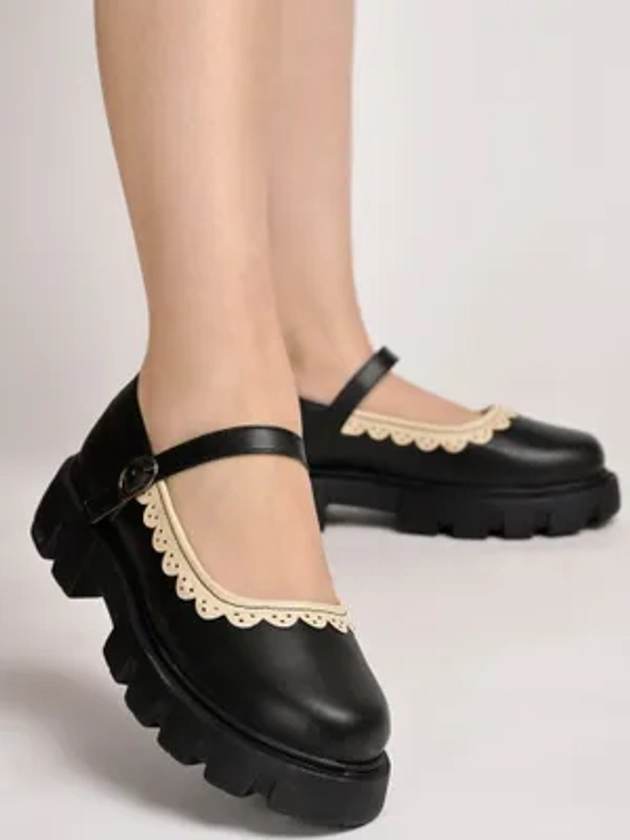 Buy Shoetopia Round Toe Black Mary Janes Bellies For Women & Girls (EURO 40) online