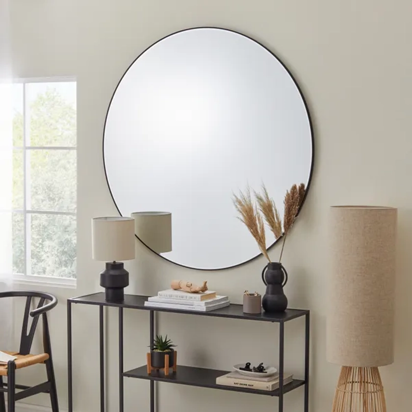 Apartment Round Frame Wall Mirror