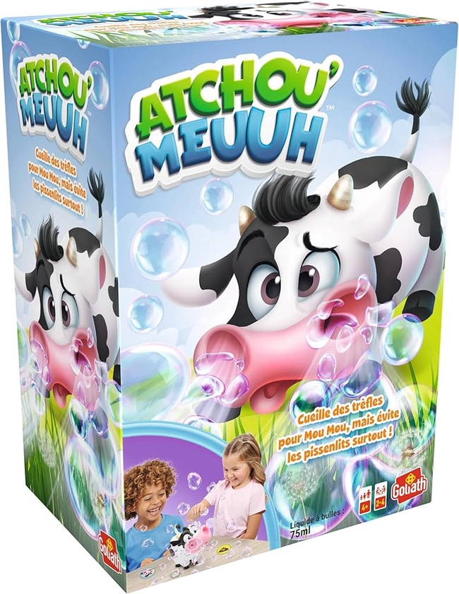 ATCHOU'MEUUH - Jeu de Société pour Enfants dès 4 Ans - Jeu d'Actions Drôle avec Une Vache Qui Eternue - Collecte Les Trèfles, Attention aux Pissenlits - 2 à 4 Joueurs - 15 Min - en Français : Amazon.fr: Jeux et Jouets