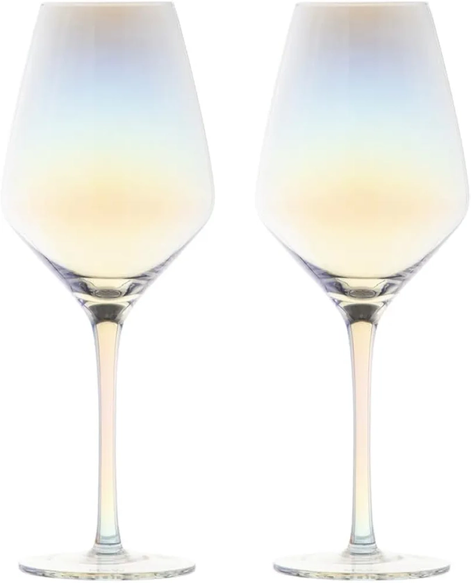 Maxwell & Williams Glamour Wine Glass 520ML Set of 2 Iridescent Gift Boxed