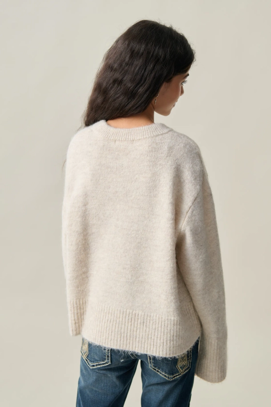 Oversized sweater - Wit - Gina Tricot