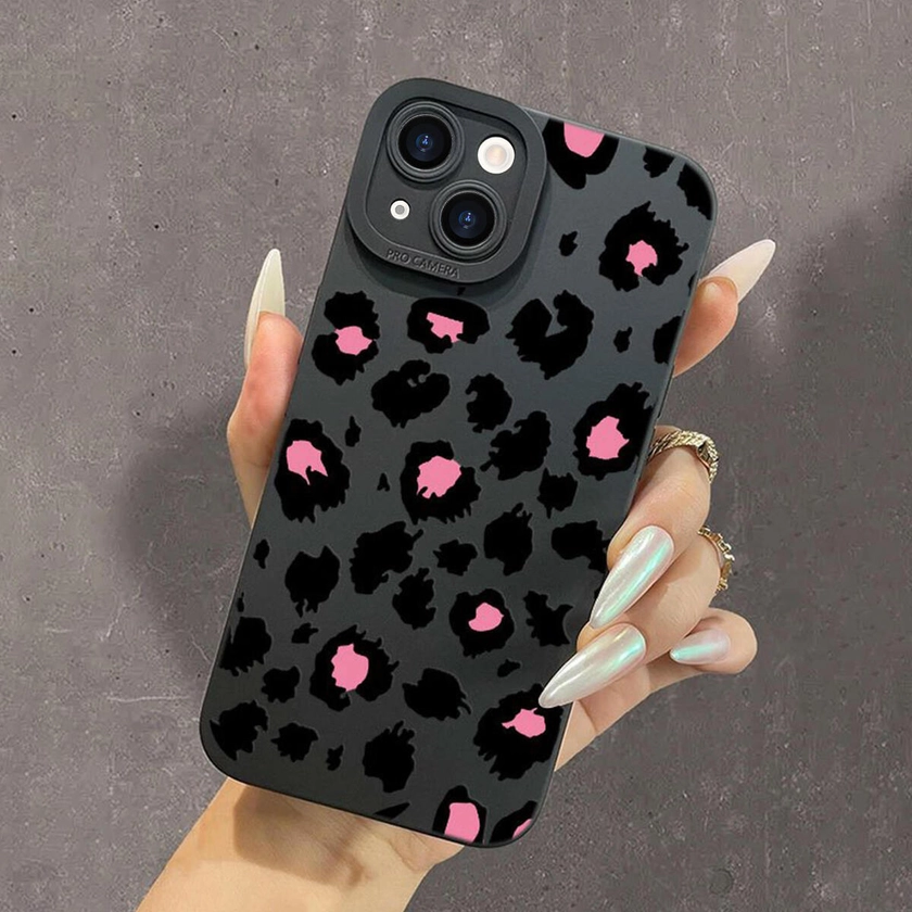 Case For iPhone 16 Pro Max 15 14 13 12 11 XR Leopard Print Shockproof Soft Cover