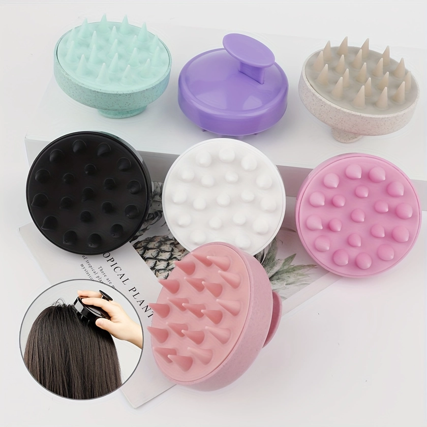 Brosse de lavage des cheveux en silicone, brosse de massage en plastique, peigne de lavage des cheveux, * de lavage des cheveux, outil de bain pour coiffeur