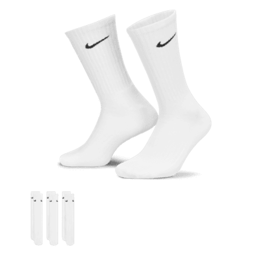 Chaussettes de training mi-mollet Nike Cushioned (3 paires). Nike FR