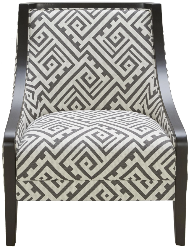 Wood Trim Traditional Accent Chair