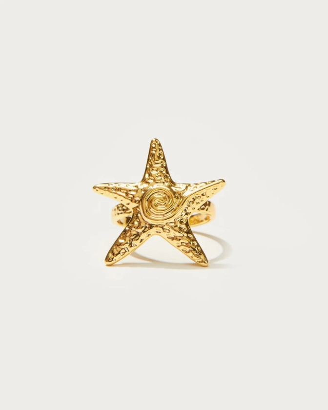 Gold Starfish Ring | En Route Jewelry | En Route Jewelry