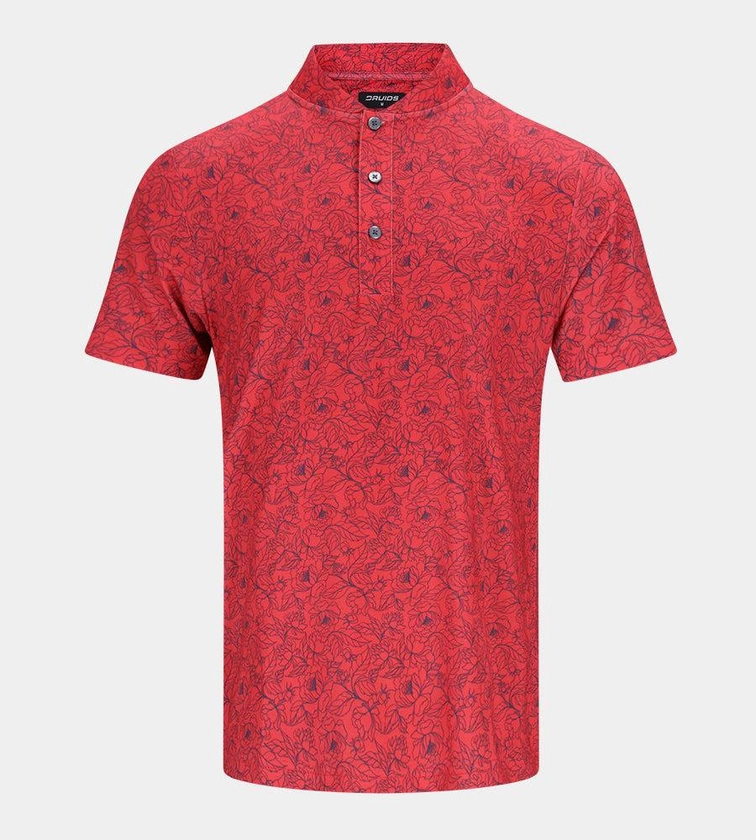 Men's Tailored Prime Polo in Red | Golf Polo Shirts | Druids