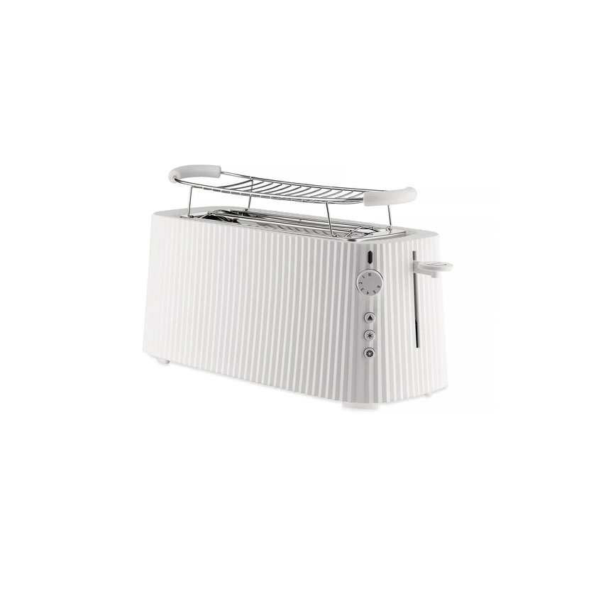 ALESSI Plisse Long Toaster, White