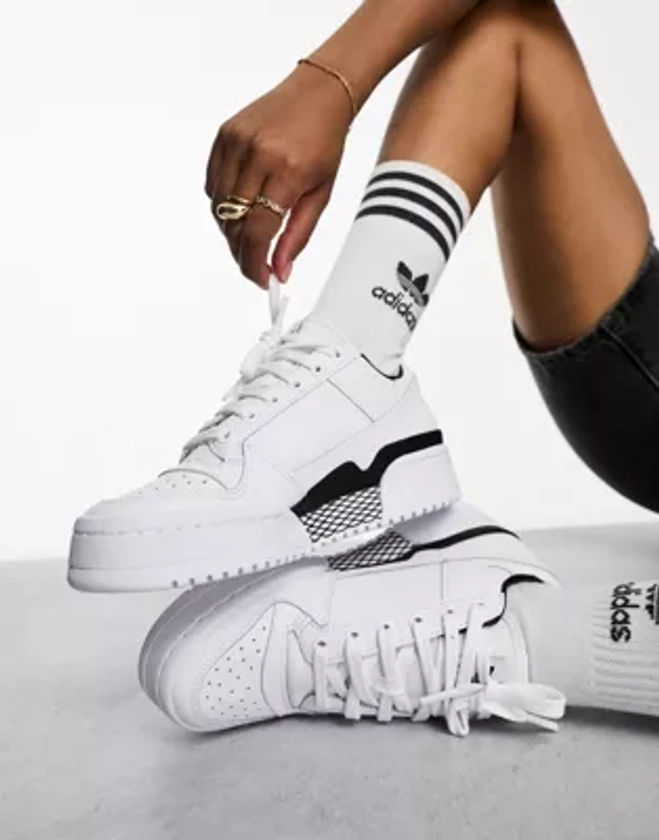 adidas Originals - Forum Bold - Baskets à logo trèfle noir - Blanc