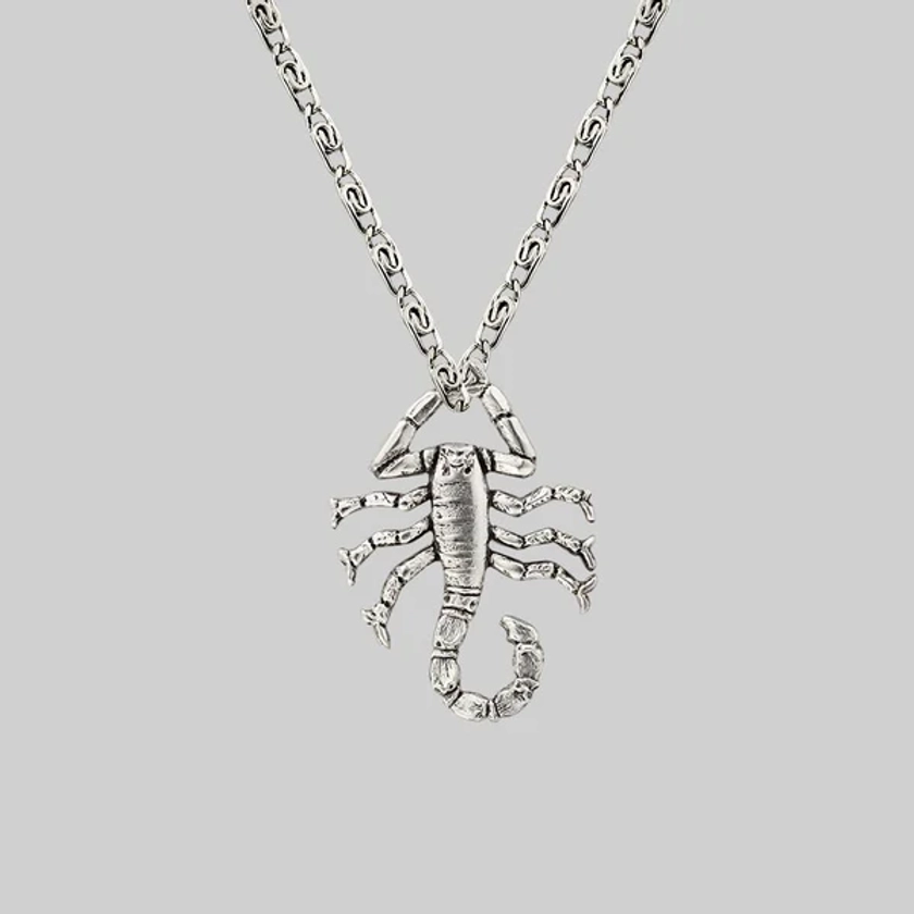 NOXIOUS. Scorpion Charm Necklace - Silver
