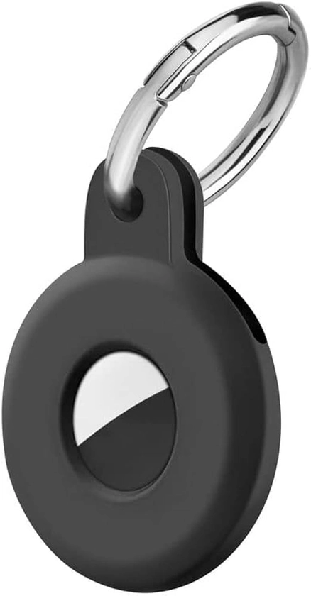 Ainiv Étuis de Protection pour AirTag, Porte Clé Étui Anti-Rayures Portable pour AirTags, Housse de Protection AirTag Key Finder pour Clés, Enfants, Sacs, Bagages, Animaux de Compagnie-Noir