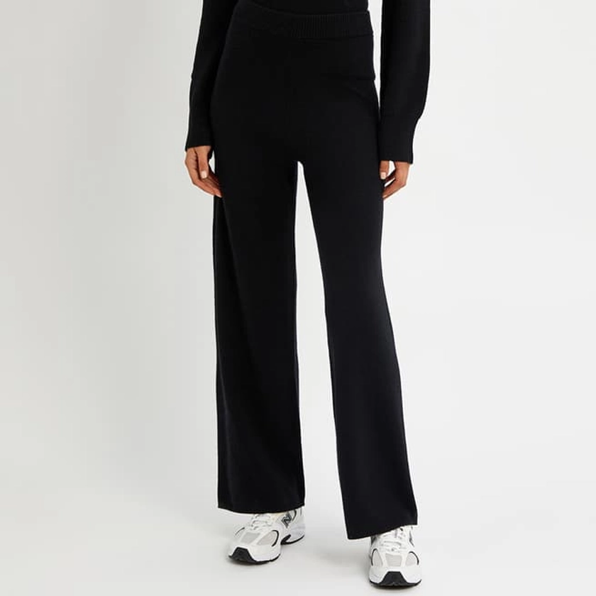 N°· Eleven										Black Cashmere Blend Straight Leg Jogger