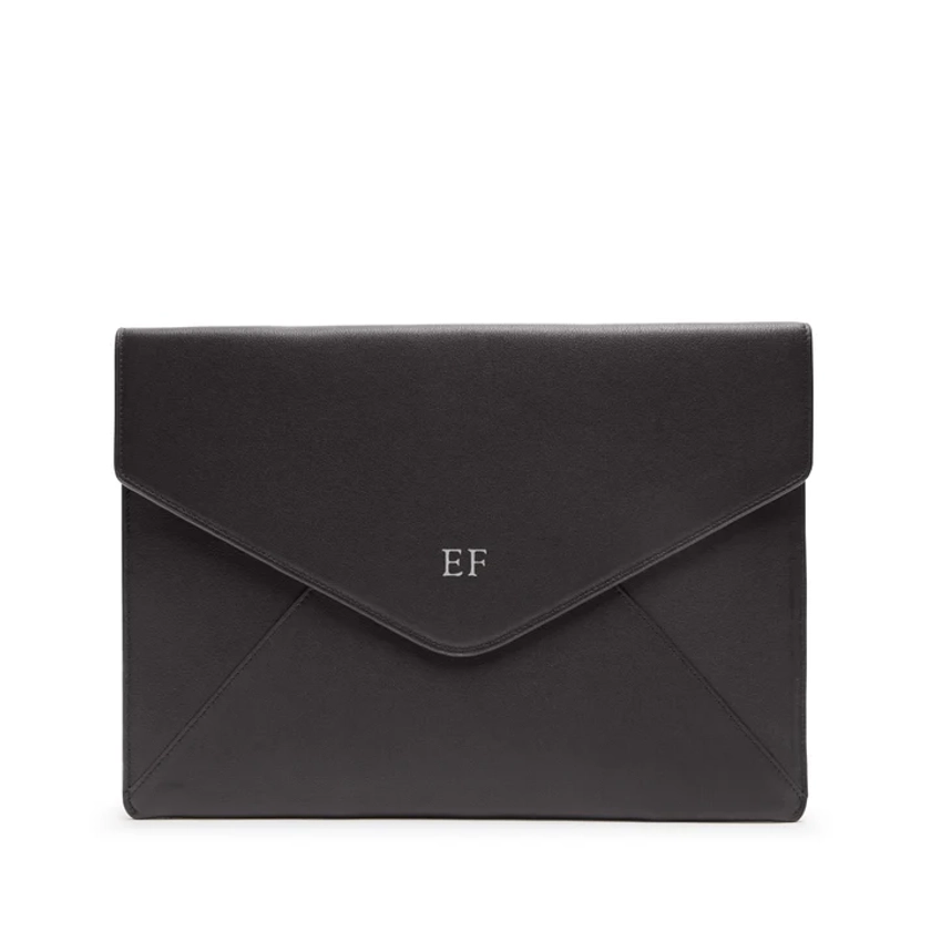Laptop Envelope Sleeve | Full grain leather Black Onyx