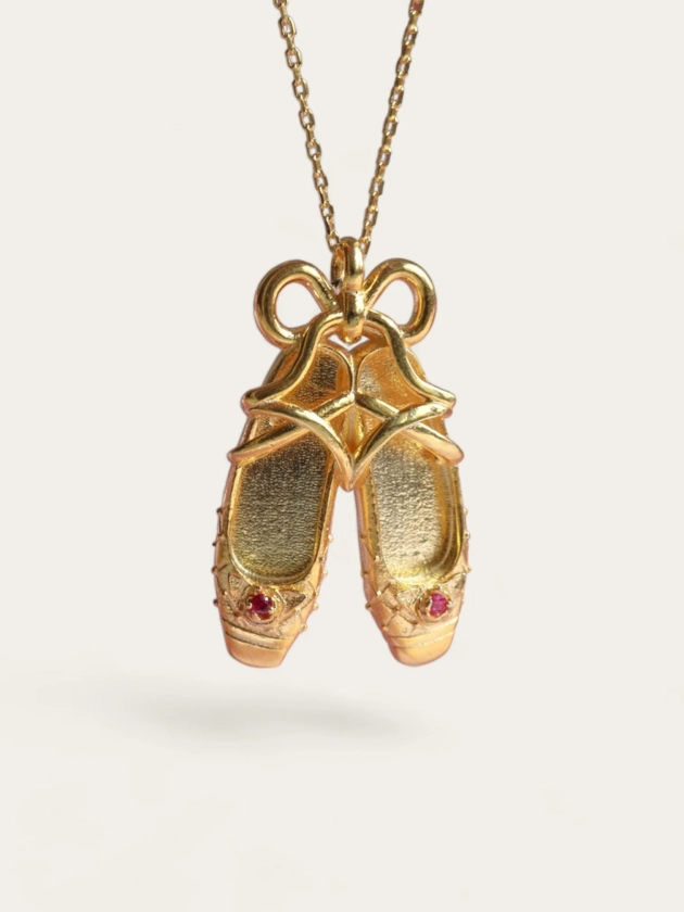 Ballet Necklace - Gold [engravable]