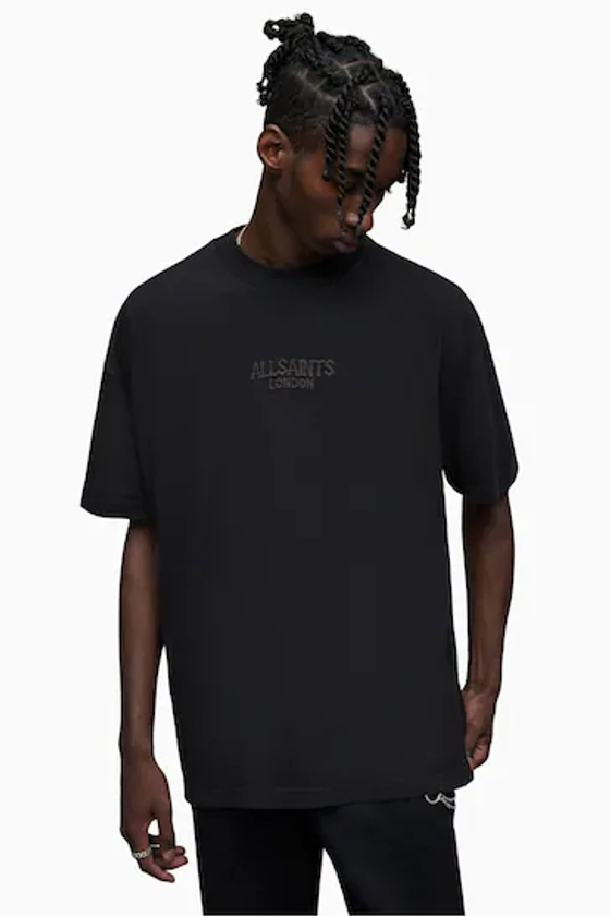 Buy AllSaints Black Bones Short Sleeve Crew T-Shirt from the Next UK online shop
