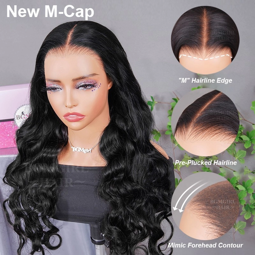 M-cap Body Wave 9×6 HD Lace Wear Go Glueless Wig Pre-Bleached Tiny Knots Pre-Plucked Natural Hairline | BGMgirl Hair BGMgirl
