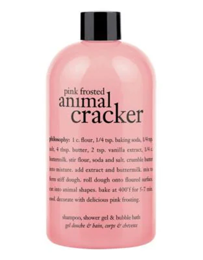 Philosophy Pink Frosted Animal Cracker Shampoo, Shower Gel And Bubble Bath | TheBay