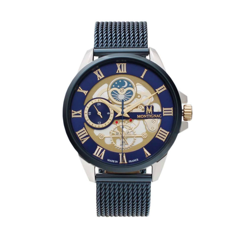 Montre Montignac Round Bleu