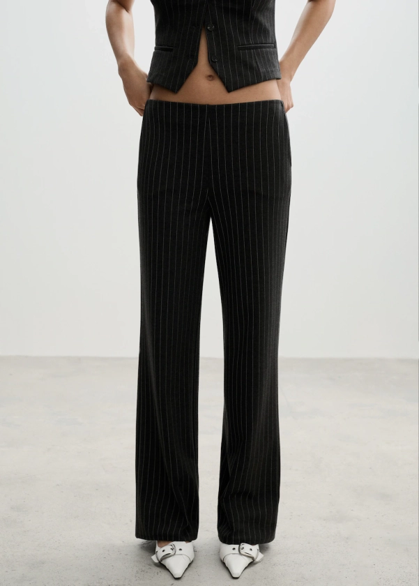 Rome-knit straight trousers - Woman | MANGO United Kingdom