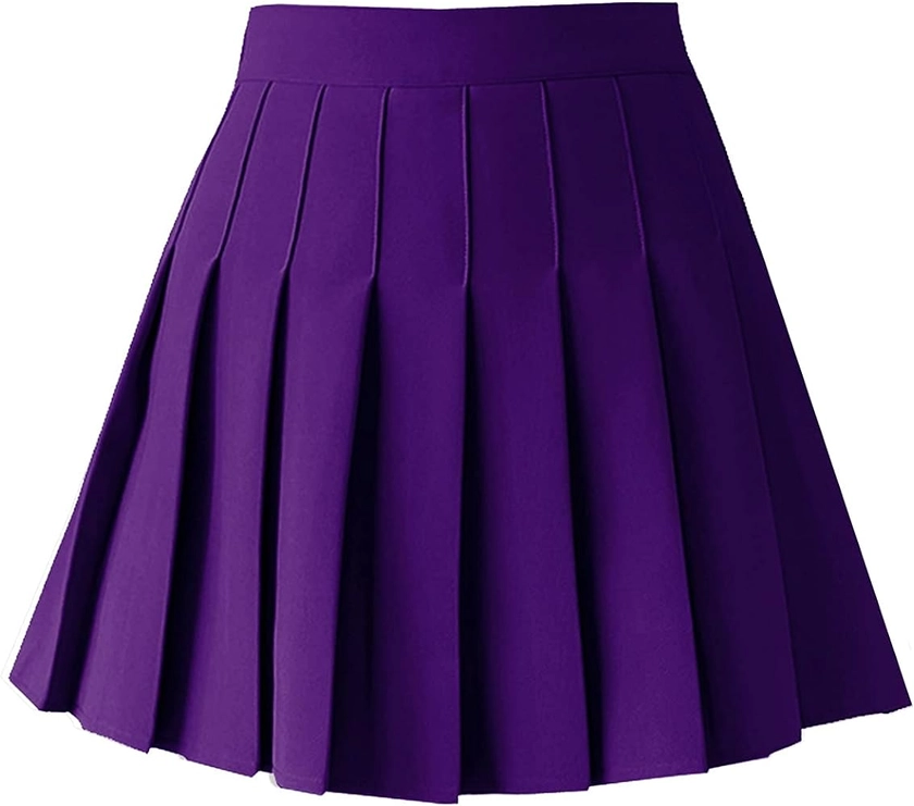 Women's High Waist A-Line Pleated Mini Skirt Short Tennis Skirt