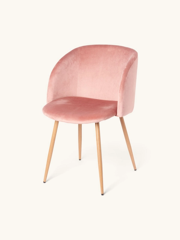 Fluwelen stoel | Polyester/populier/ijzer. 54 x 47 x 81 cm. | Søstrene Grene