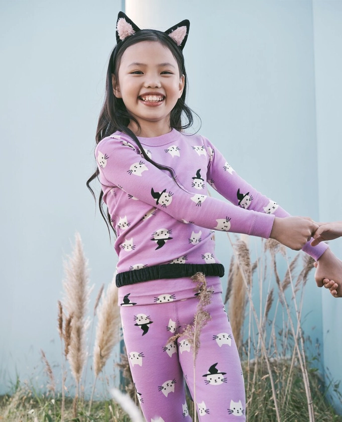 Kids Halloween Long John Pajama Set