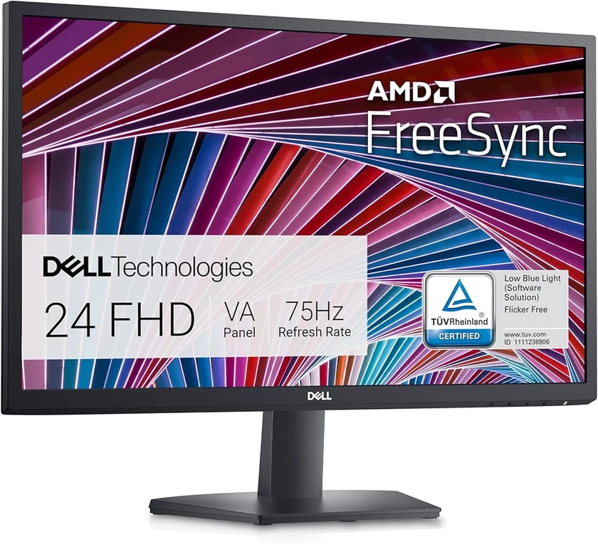 Dell SE2422HX 24" Full HD (1920x1080) Écran PC, 75Hz, VA, 5ms, AMD FreeSync, HDMI, VGA, Garantie 3 ans, Noir