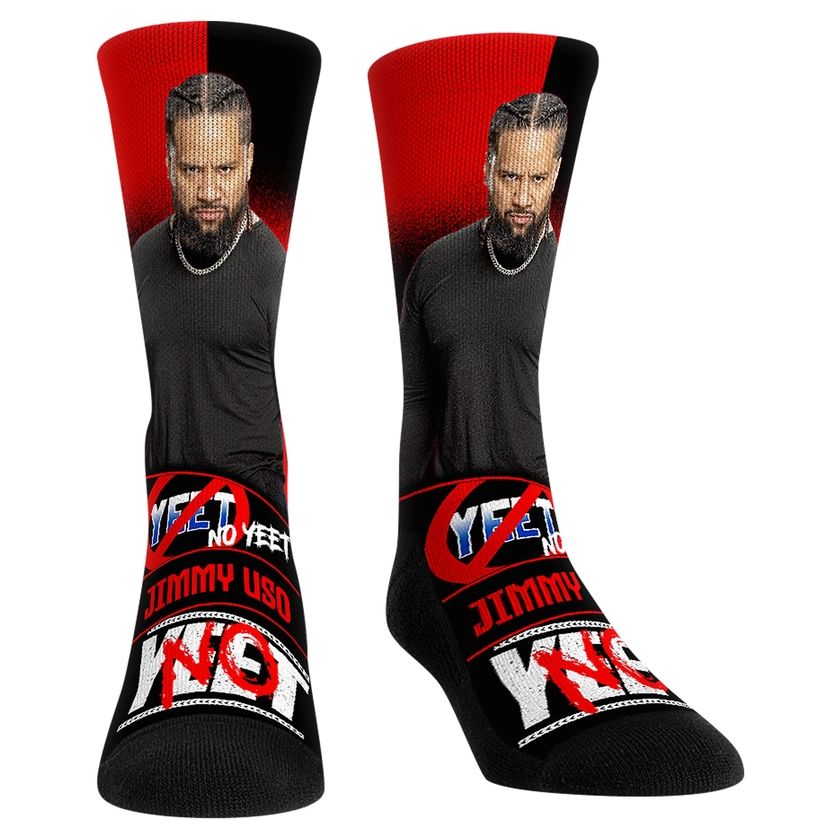 Unisex Rock Em Socks Jimmy Uso Stare Down Crew Socks