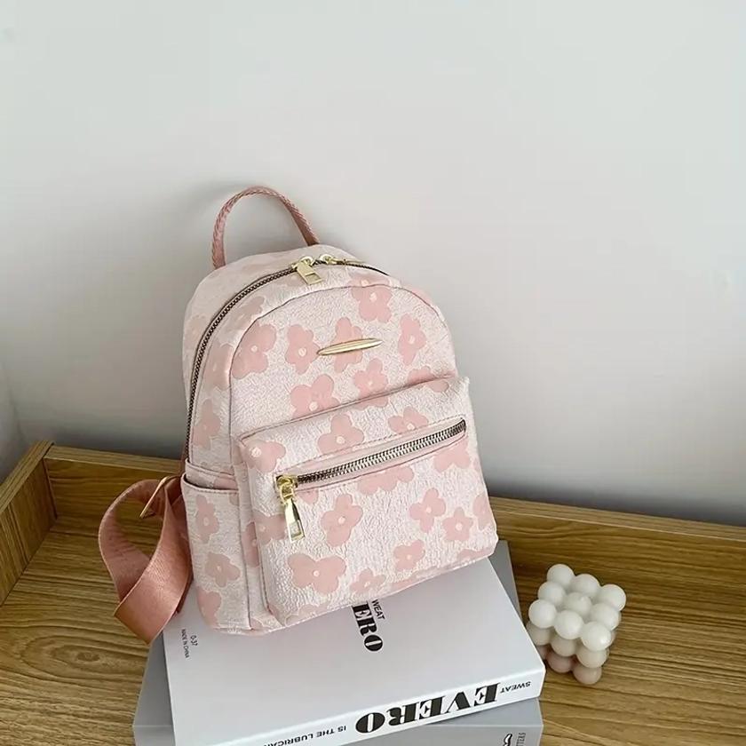 Women's Fashion Floral Print Backpack Lightweight Large - Temu