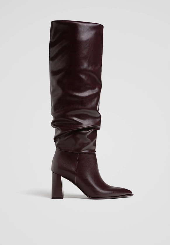 Bottes hautes slouchy à talon - Toutes femme | Stradivarius France