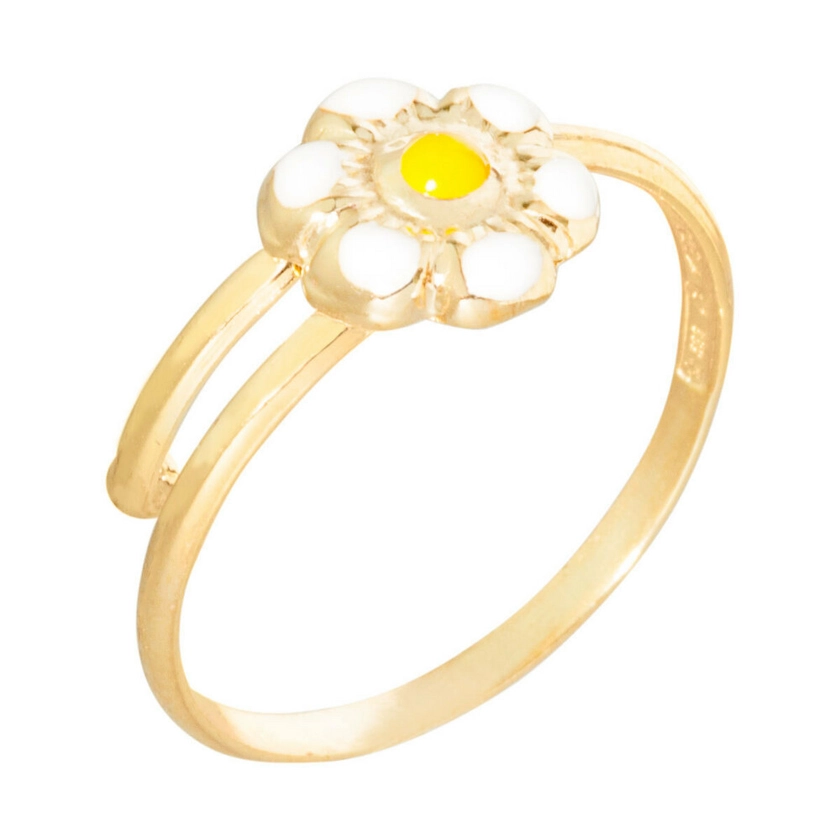 Bague enfant marguerite - Or jaune 9ct sur PremierCadeau.com