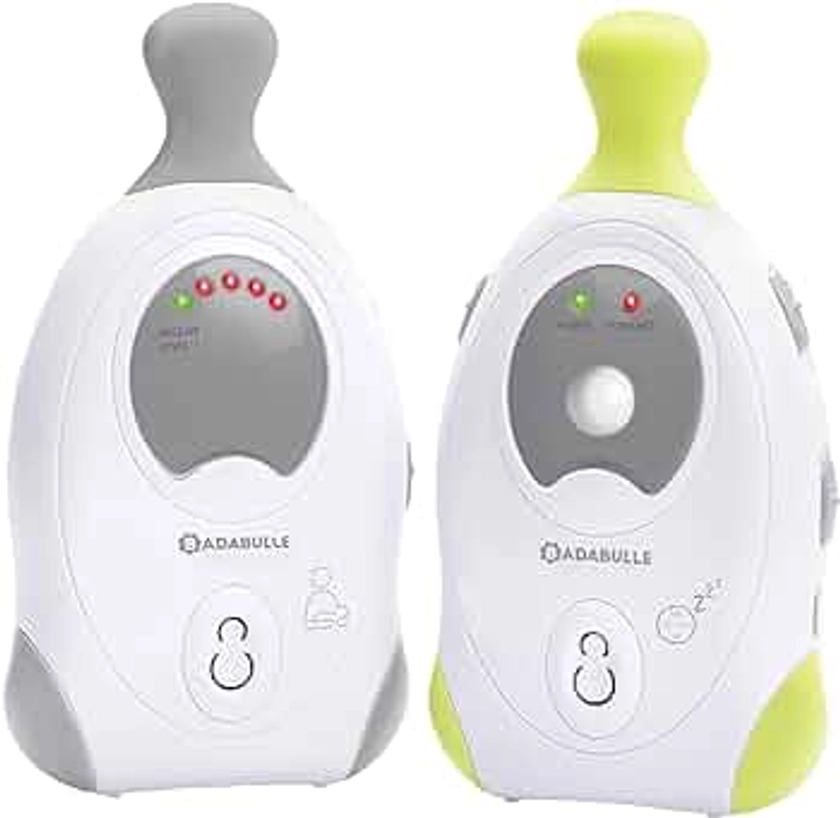 Badabulle Baby Online 300m Babyphone Audio avec Veilleuse Lumière Douce - Alarmes sonores & visuelles - Basse Emission d'Ondes - Indicateur Batterie Faible - Sur Piles ou Secteur