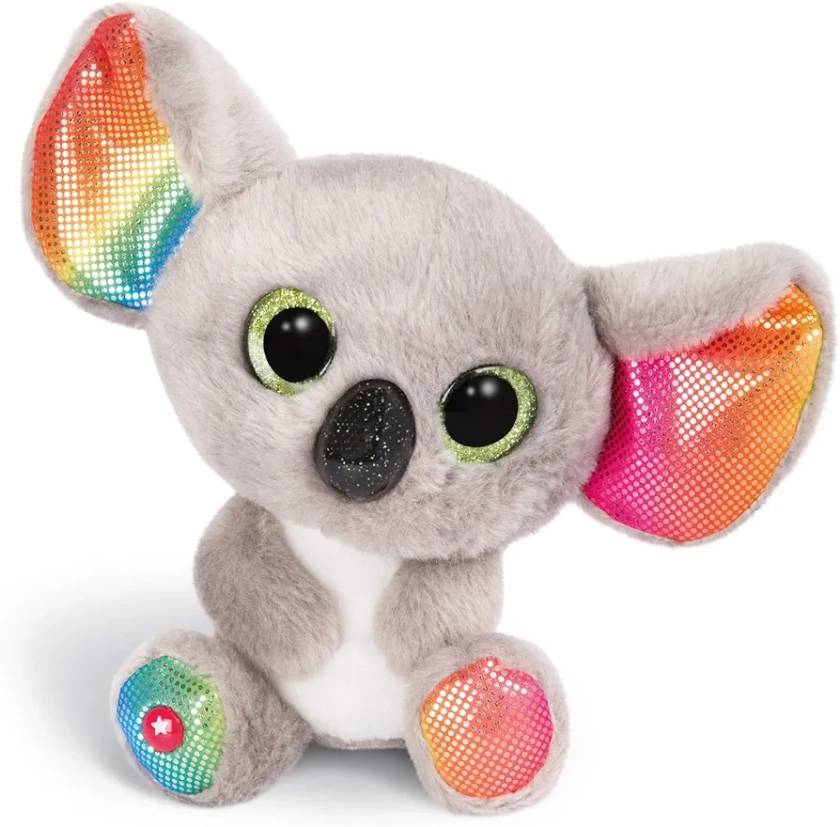 NICI 46319 Cuddy Soft Toy Glubschis Koala Miss Crayon 15cm, Grey/Multi-Coloured