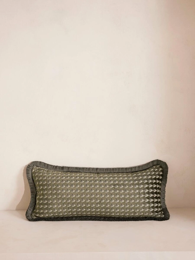 Charis Oblong Cushion, Charcoal