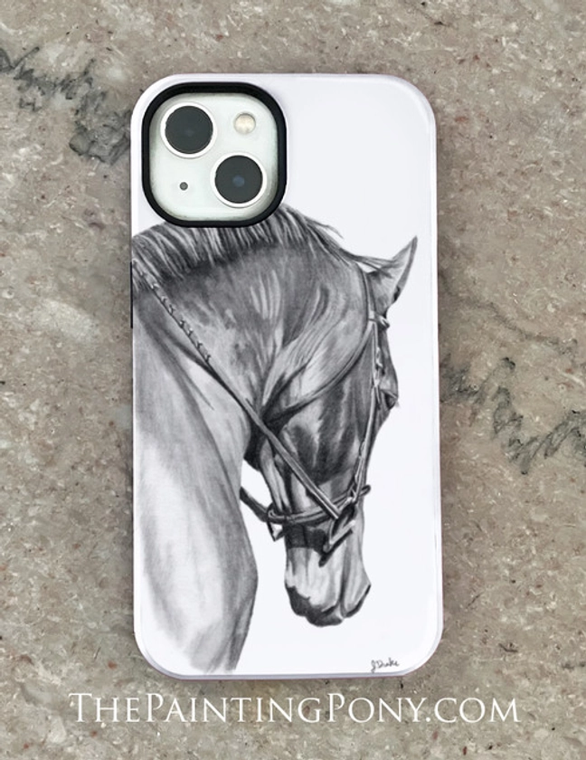 Collected Horse Head Art Equestrian Phone Case